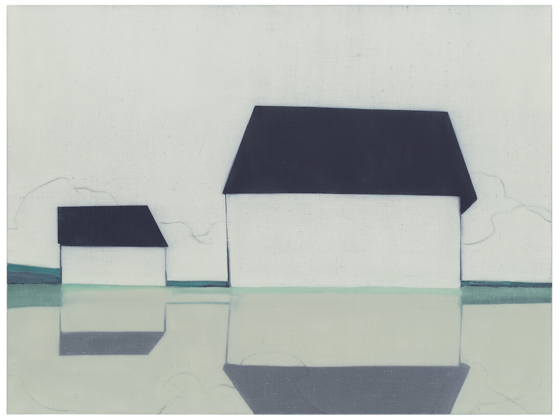 Suzanne Caporael, 696 (Glimpse, Valley Farm Rd.), 2014, Oil on linen, 36 x 48 inches, 91.4 x 121.9 cm