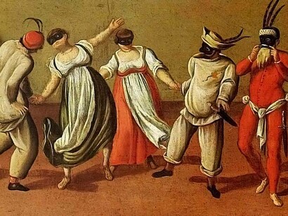 Example of Masks/characters of Commedia dell’Arte on stage