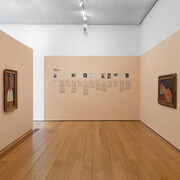 Amedeo Modigliani, Modigliani sottopelle. Quattro capolavori, vista della mostra. Cortesia di Pinacoteca Agnelli