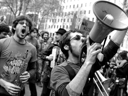 Manifestación en Lisboa contra la troika y los recortes (2012)