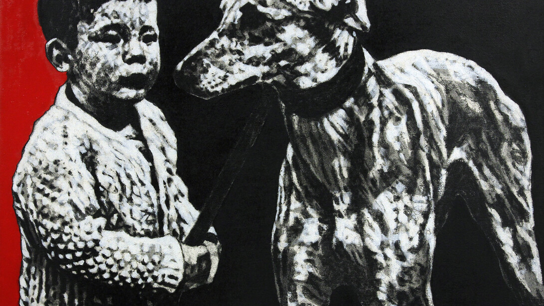 Lorcan Vallely, Boy With Greyhound
