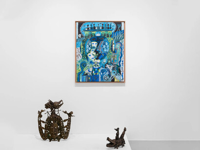 Hervé Yamguen, Nos géographies intimes (Our intimate geographies), exhibition view. Courtesy of Afikaris Gallery