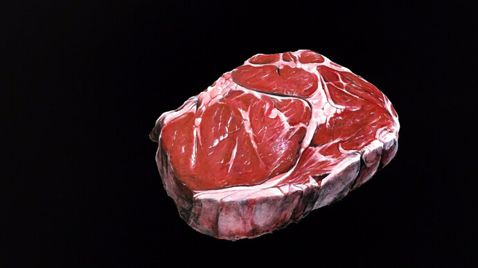 William Binnie, Cow, 2017, oil on panel, 16 x 20 inches. Courtesy of Wilding Cran Gallery