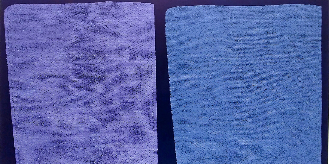 Robert Jack, A Non-Repeating Pair for Re-creation, 2011, Casein on wood, 22.75 x 42.75 inches (58 x 109 cm). Courtesy of Margaret Thatcher Projects