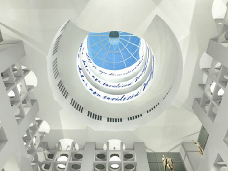 Vista interna della stazione Chiaia della linea 6 della metropolitana di Napoli, Italia