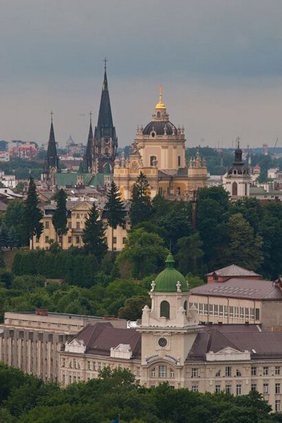 A view of Lviv from the Town Hall