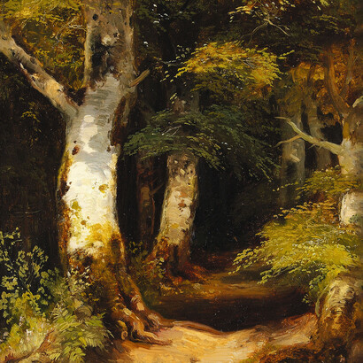 Albert August Zimmermann, Strada nel bosco (1850),