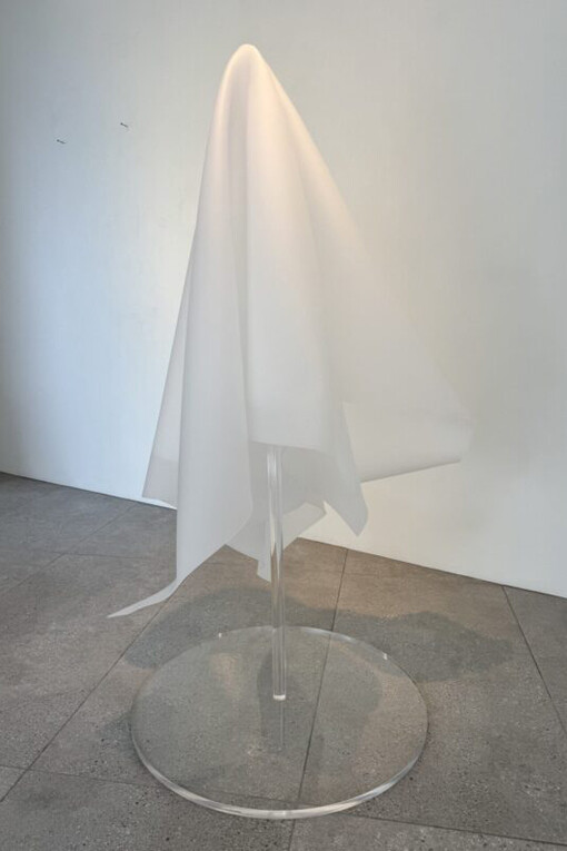 Anya Pesce, Baroque fetish translucent white drape II (detail), 2026. Courtesy of .M Contemporary