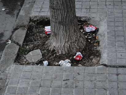 Basura tirada por los suelos