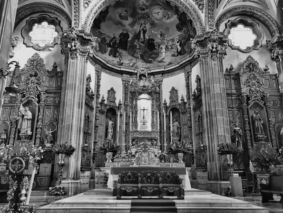 Altar central de la Iglesia de San Juan Bautista, Ciudad de México