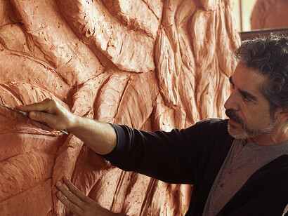 Jorge Marín trabajando