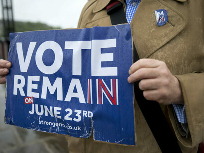 Un partidario de permanecer en Europa antes del referéndum
