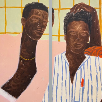 Ian Micheal, Where we from (detail). Courtesy of Maybaum Gallery