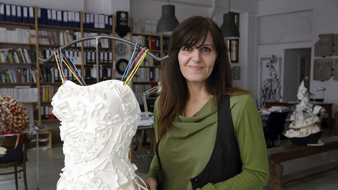 Caterina Crepax en su estudio