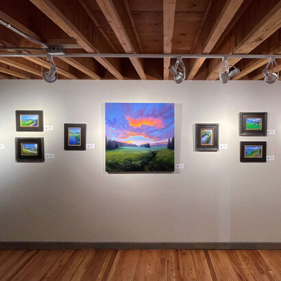 Kirsten Savage, Space to Breathe: Seeking Solitude Around the World, installation view. Courtesy of Abend Gallery