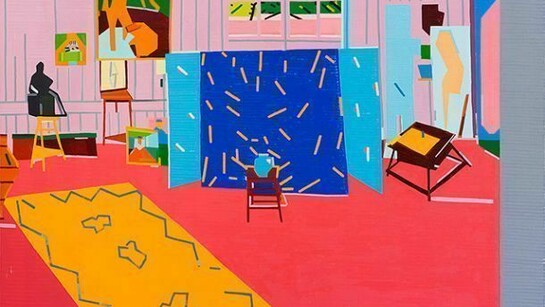 Guy Yanai, Pink Studio (For Ava) After Matisse, 2014, oil on linen, 180 x 240 cm