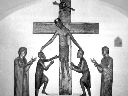 Tivoli, Basilica di S. Lorenzo - Deposizione, gruppo ligneo, Ph Guido Scipioni, 1990
