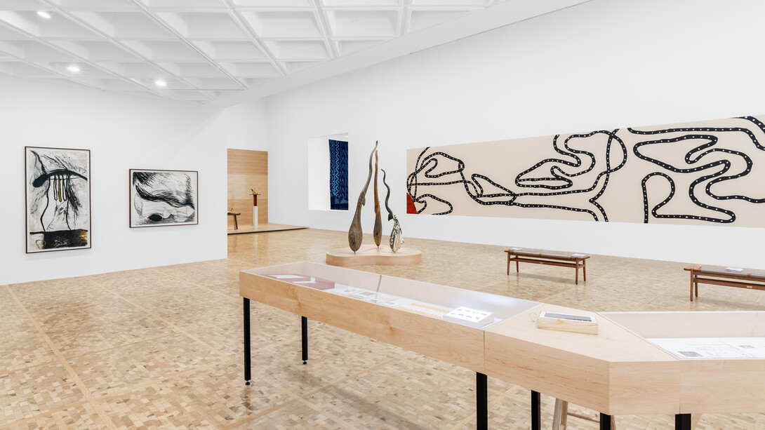 Laura Anderson Barbata and Sheroanawe Hakihiiwe, Wayamou: common tongues, exhibition view. Courtesy of Museo Tamayo