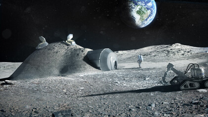 La impresión 3D permitirá diseñar y construir en la Luna módulos habitacionales como el de la imagen