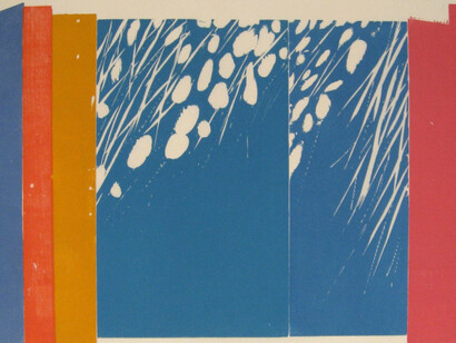 Tibetan Sky C, 1995,Woodblock print, Edition of 25, 14.25x29inches, 36.2x73.5cm