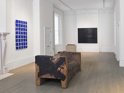 Simon Hantaï, Pierre Soulages and Antoni Tàpies. Courtesy of Timothy Taylor