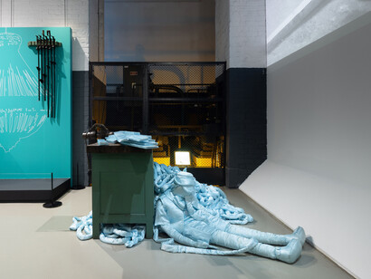 Central tejo carpentry workshop, 1936-2013, exhibition view. Courtesy of MAAT