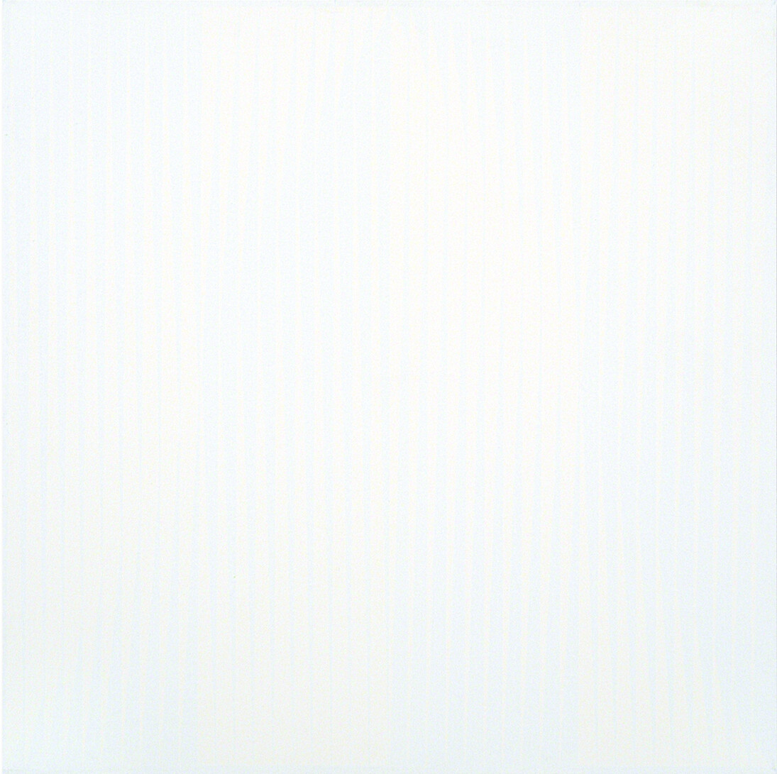 Gianfranco Zappettini, Strutture in ex 57-71, 1971, acrilico su tela, 80 x 80 cm