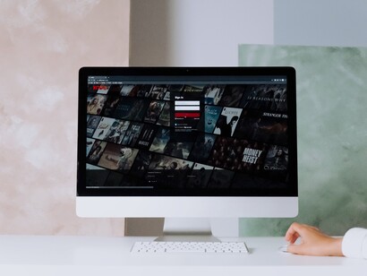 Página de login em plataforma de streaming