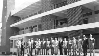 Grupo parcial del elenco de profesores que impulsaron la Reforma de 1957 en la Universidad de Costa Rica