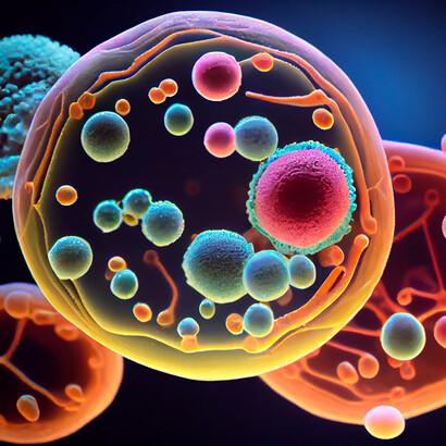 Ilustração de células. Mito n.º 5: as células estaminais podem ser utilizadas indiscriminadamente em cosméticos