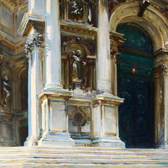 John Singer Sargent, Venezia, Santa Maria della Salute, 1909, olio su tela, cm 71 x 101