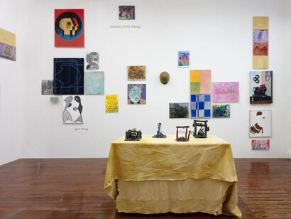 Graham Collins, Workers playtime, exhibition view. Courtesy of Halsey McKay Gallery 