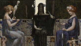 Alexander Rothaug, "Las tres moiras", témpera sobre lienzo, circa 1910