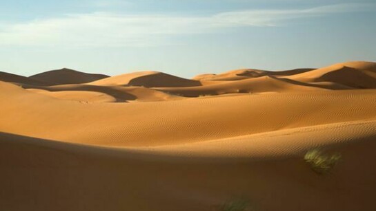 The immense desert landscape of Morocco