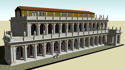 La Basilica Emilia, piazza pubblica coperta dedicata agli scambi commerciali, ospitava le botteghe dei banchieri