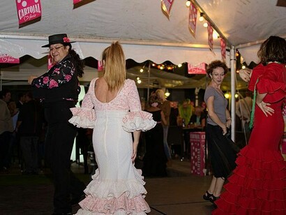 Espectáculo de flamenco en el Restaurante Grill Fataga por la Feria de Abril, 2017, Las Palmas, España