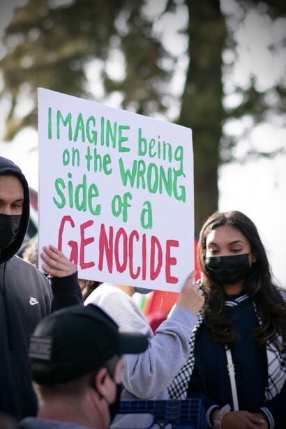 Protest against Israel & US aid to Israel and for a free Palestine in San Francisco CA, USA