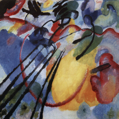 Vasilij Kandinskij, Improvvisazione 26 (remi), olio su tela, 1912, Städtische Galerie im Lenbachhaus, Monaco, Germania