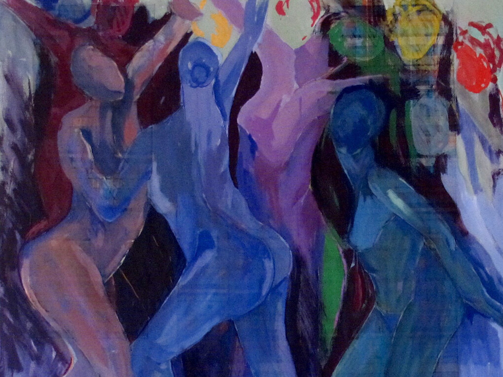 Joan Dubique, Carnival (detail), 2014, 110 x 148 cm, mixed media on canvas, © Joan Dubique