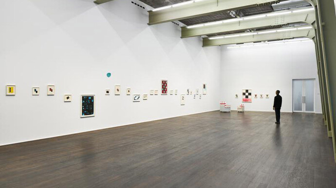 Mary Heilmann, Works on paper 1973 – 2019, exhibition view. Courtesy of Hauser & Wirth
