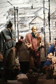 Il presepe clandestino realizzato da Tullio Battaglia per il Natale del 1944 nel campo di Wietzendorf, Germania