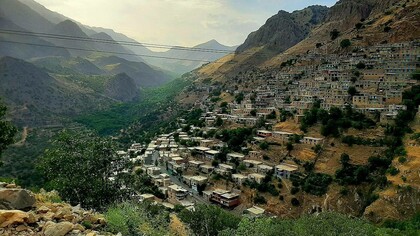 The beautiful and mountainous landscape of Hawraman Uramanat in Kurdistan which is designated a World Heritage Site by UNESCO (Photo by Firat News Agency) 