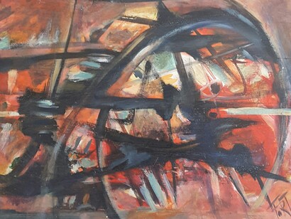 Tango, 2018 - Acrilico su legno, 40x50 cm