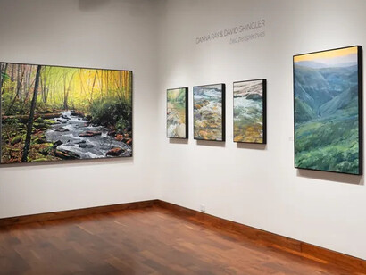 David Shingler and Danna Ray, Two perspectives, exhibition view. Courtesy of Momentum Gallery