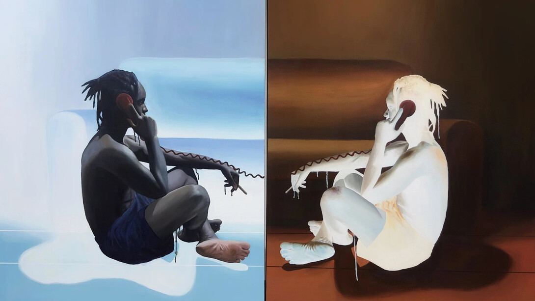 David Otaru, Hello self (diptych), 2025. Courtesy of Rele Gallery