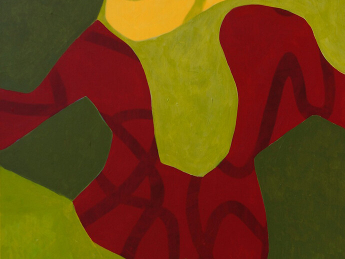 Ralph Stout, Corpus (detail), 2015, acrylic on canvas, 30 x 24 inches
