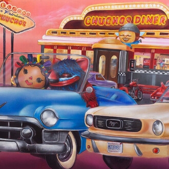 Mr B Baby, Chucho’s diner (detail), 2024. Courtesy of West Chelsea Contemporary