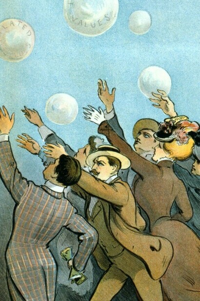 "Wall Street Bubbles — Always the Same," Puck magazine, 1901