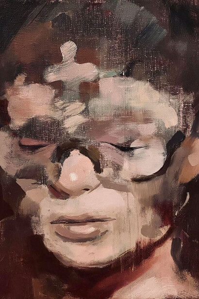 Richard Butler, Faithedgirl  2021, oil on canvas 10x8 in. 