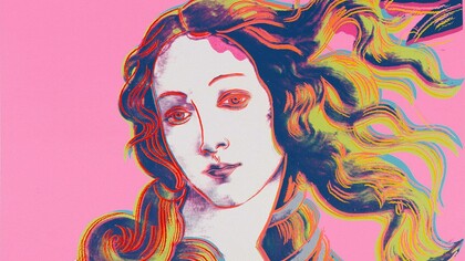 Reinterpretazione della Venere di Botticelli da parte di Andy Warhol
